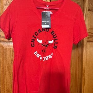 Fanatics Red Chicago Bulls Short Sleeve Tee